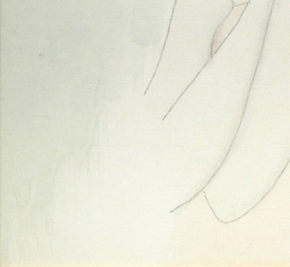 東郷青児「婦人像」水彩画・4号色紙　拡大画像7