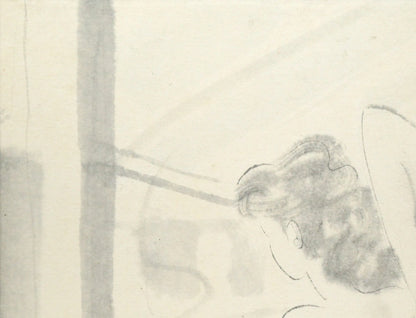 東郷青児「登別温泉　第一瀧本」水彩画・色紙　拡大画像1