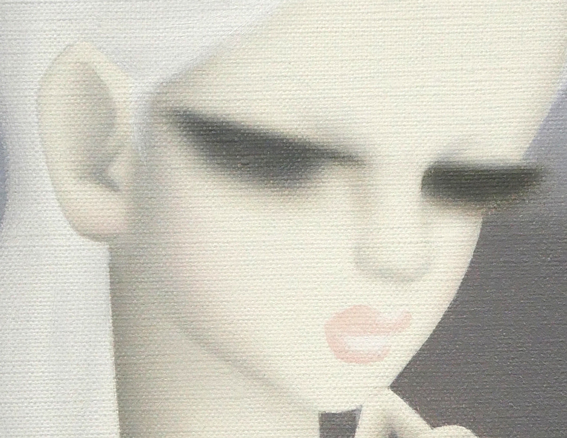 東郷青児「思い出」油絵・SM　拡大画像2