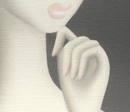 東郷青児「思い出」油絵・SM　拡大画像4