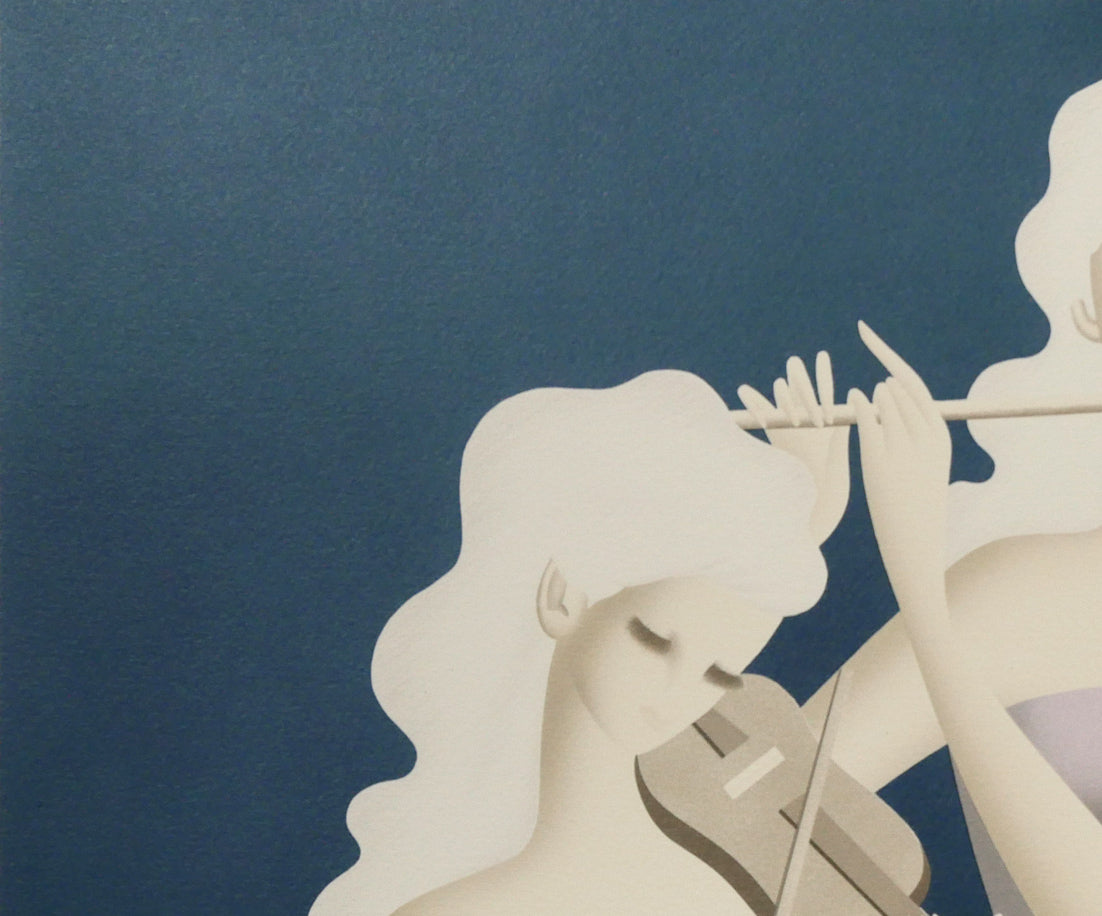 東郷青児「四重奏」リトグラフ 絵画買取・販売の小竹美術