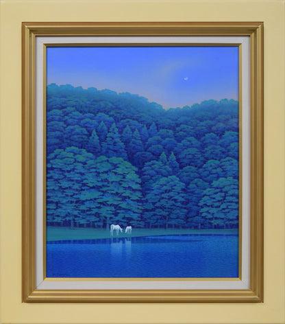 富谷一明「汀」油絵・F8号