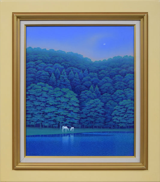 富谷一明「汀」油絵・F8号