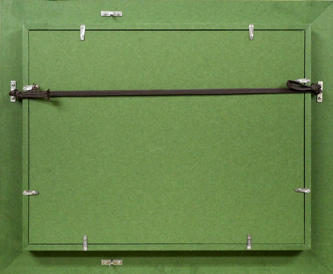 友成晴雄「ヴェニス」油絵・F4号　額縁裏側画像