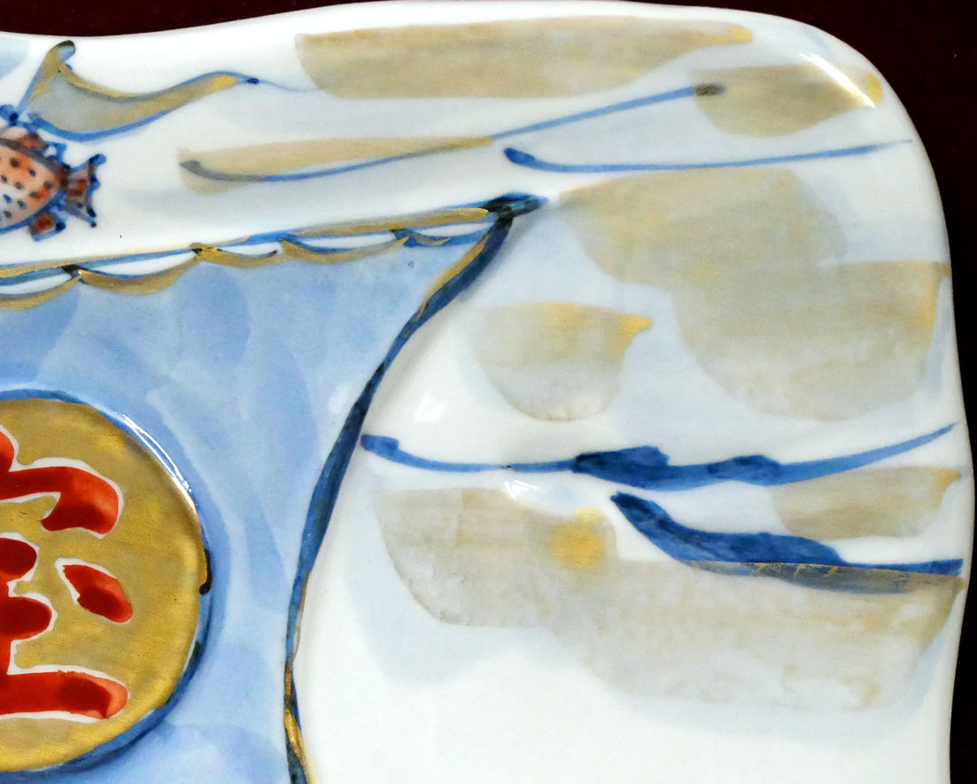 土谷瑞光「宝船」清水焼陶板画　拡大画像2