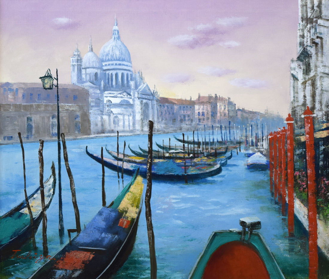 土屋茂「ベネツィア（イタリア）」油絵・F10号　作品全体拡大画像