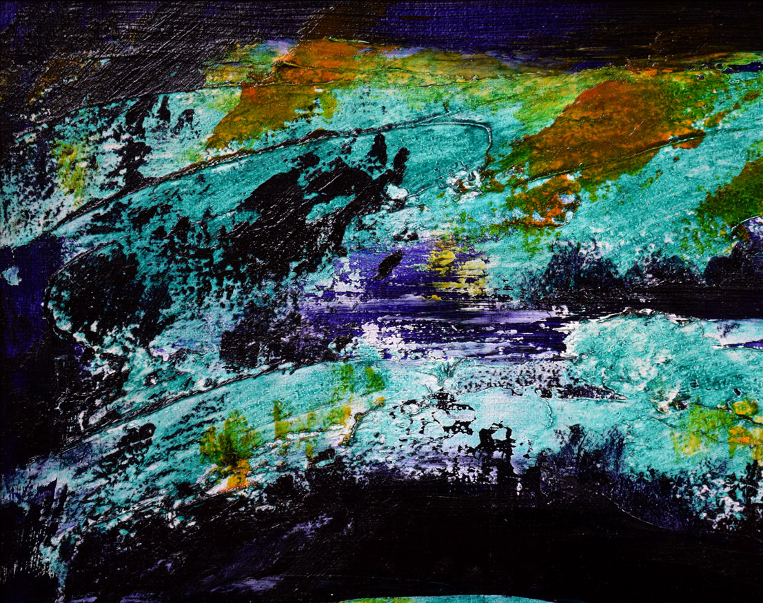 宇田喜久子「風景Ⅰ」油絵・P10号　拡大画像1
