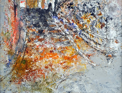 上橋薫「パリ郊外」油絵・F3号　拡大画像2