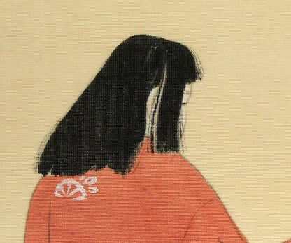 上村松園「春乃小鳥」絹本・彩色・6号　拡大画像2