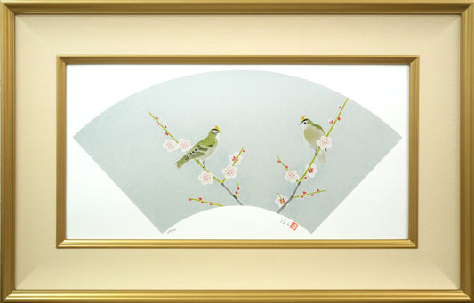 上村淳之「きくいただき（四季啼鳥・春）」シルクスクリーン版画