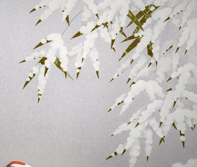 上村松篁「丹頂」シルクスクリーン版画　拡大画像1