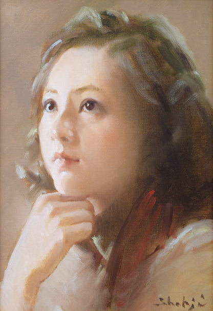 上　尚司「娘」油絵・SM　作品全体拡大画像