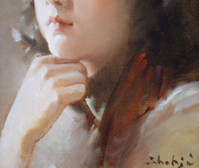 上　尚司「娘」油絵・SM　拡大画像2