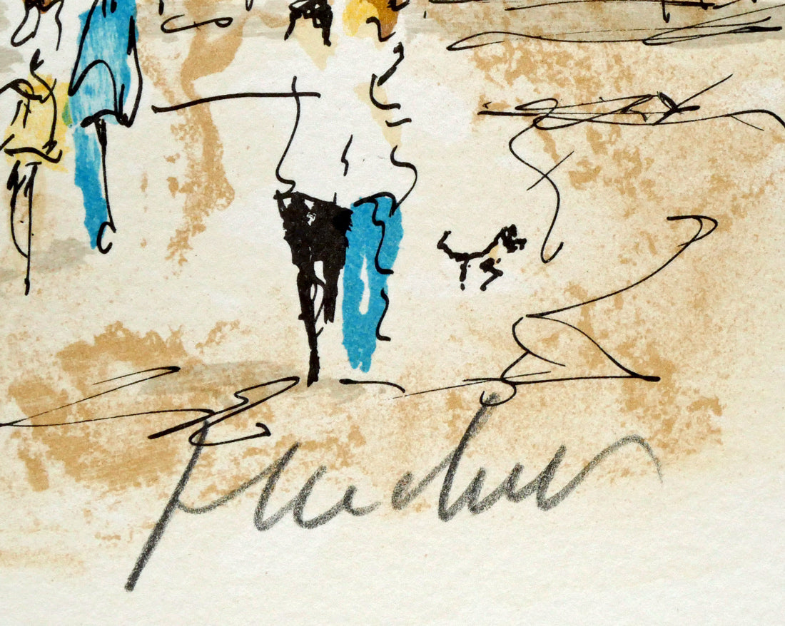 絵画.額縁.版画.リトグラフ.ウルバン・ウシェ.パリの街角,フランス.新品未使用 絵画.額縁.版画.リトグラフ.ウルバン・ウシェ.パリの街角