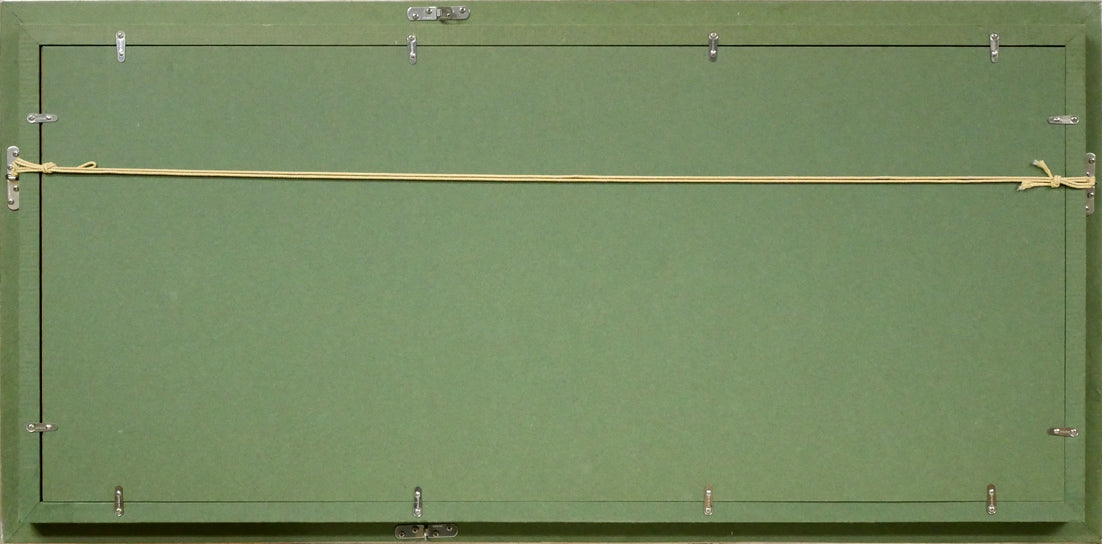 薄井義「海（スペイン・マラガ）」油絵・WF4号　額縁裏側画像