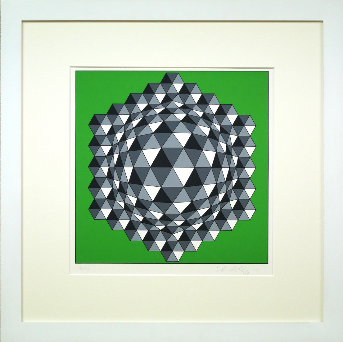 ヴィクトル　ヴァザルリ(Victor　VASARELY)「コンポジションA」シルクスクリーン版画