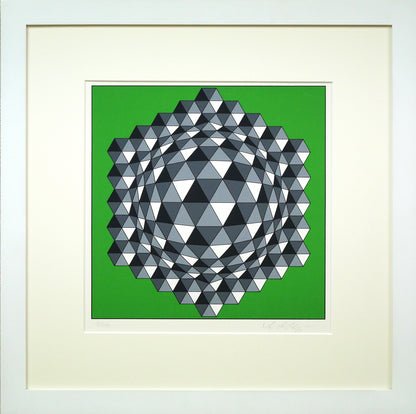 ヴィクトル　ヴァザルリ(Victor　VASARELY)「コンポジションA」シルクスクリーン版画