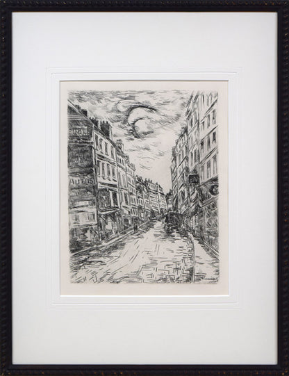 モーリス　ド　ヴラマンク（Maurice de VLAMINCK）「グラシェール通り（フランス）」銅版画