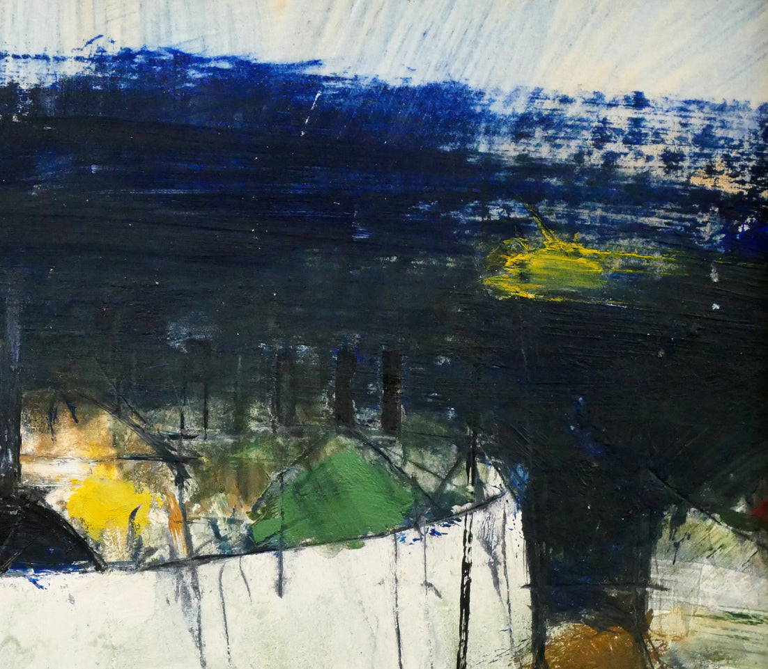 渡辺貞一「或る風景」油絵・色紙　拡大画像2