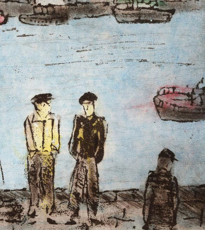 渡会純价「運河風景」銅版画　拡大画像7