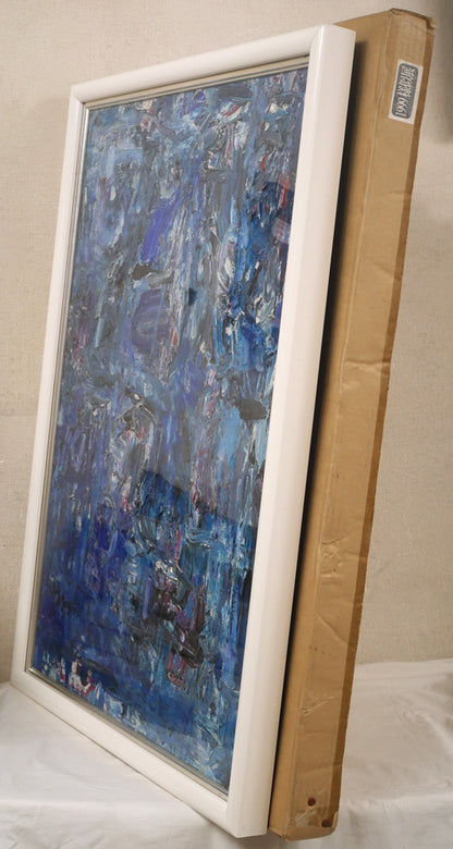 八木保次「青の抽象」油絵・M30号　付属品画像（合わせ箱）