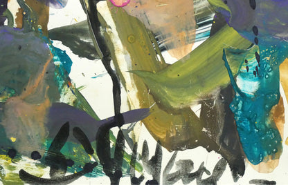 八木保次「作品」水彩画（グワッシュ）・15号　サイン拡大画像