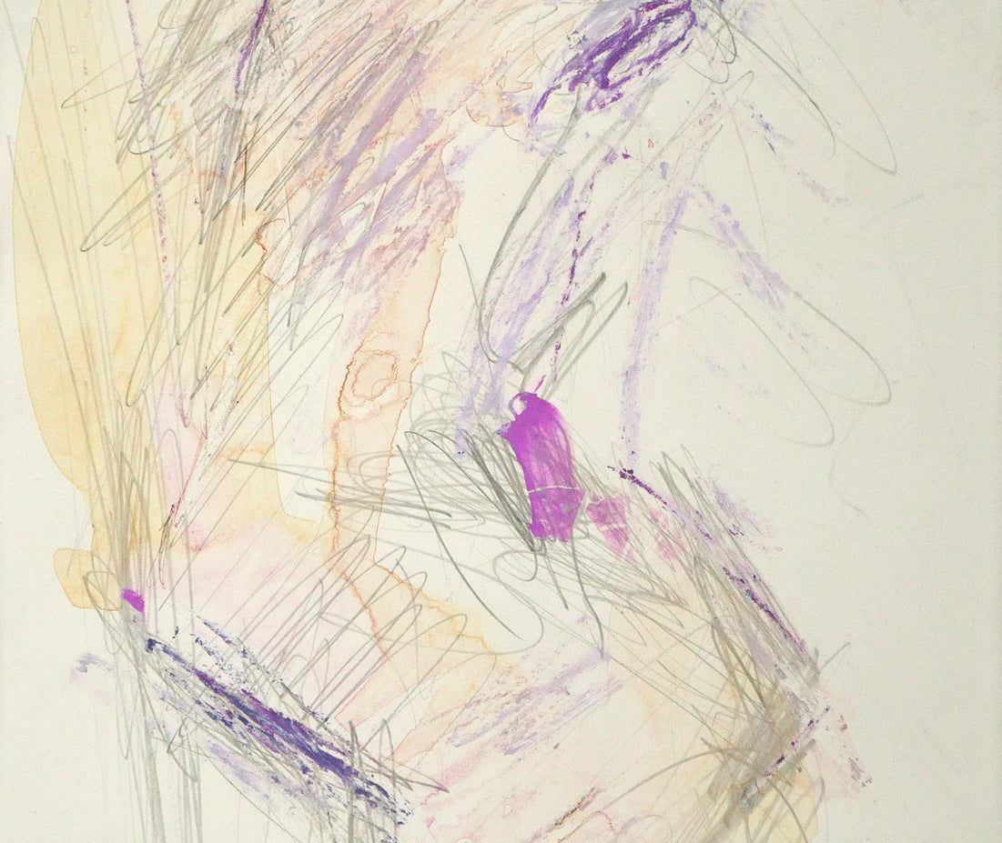 八木保次「人物像」水彩画・5号　拡大画像3