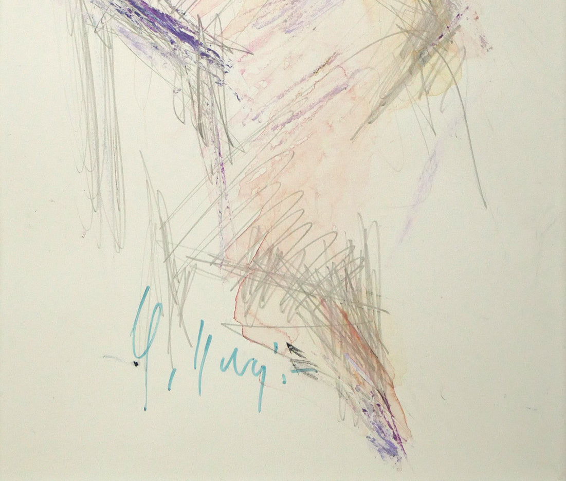 八木保次「人物像」水彩画・5号　拡大画像4