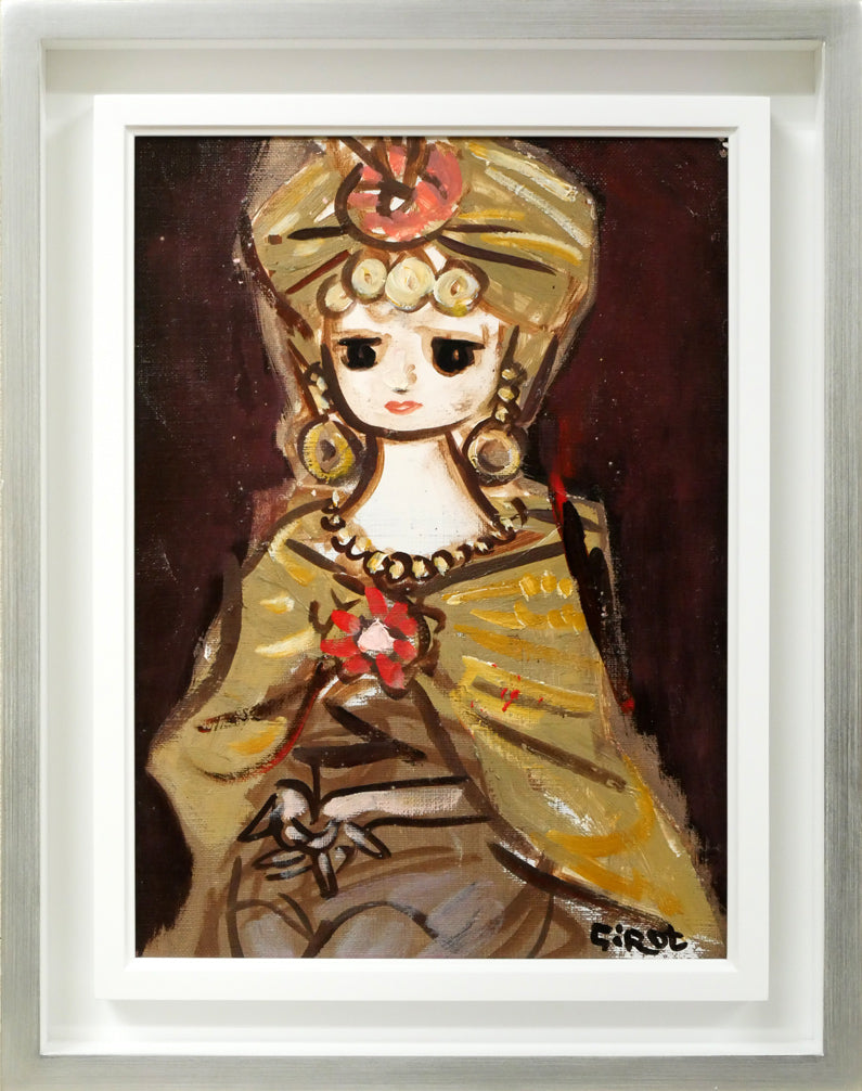 八鍬四郎「女性像」油絵・F4号