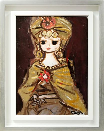 八鍬四郎「女性像」油絵・F4号