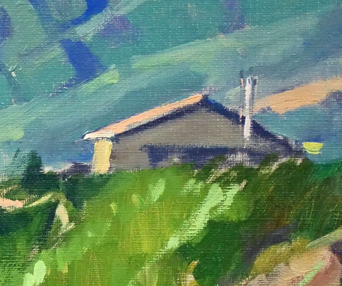 山岸正巳「古宇海岸夏」油絵・F6号　拡大画像6