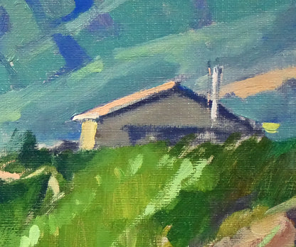 山岸正巳「古宇海岸夏」油絵・F6号　拡大画像6