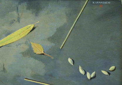 山口健智「3本の縫い針」油絵・仏変形10号　拡大画像3