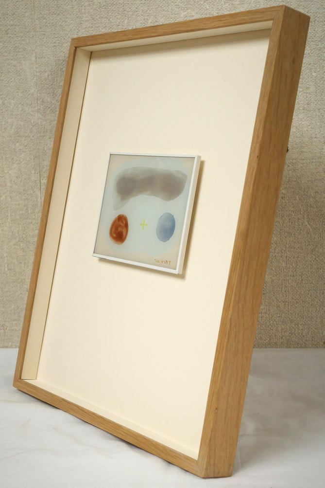 山中現「かたちの間」ガラス絵（10×13cm）　額装画像1