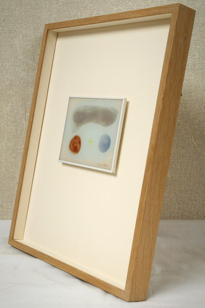 山中現「かたちの間」ガラス絵（10×13cm）　額装画像1