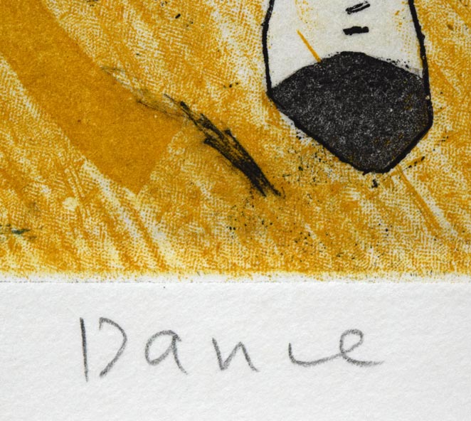 山岡康子「Dance」銅版画　タイトル拡大画像