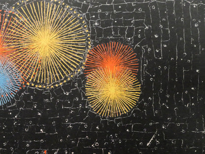 山下清「長岡の花火（大）」リトグラフ　拡大画像3