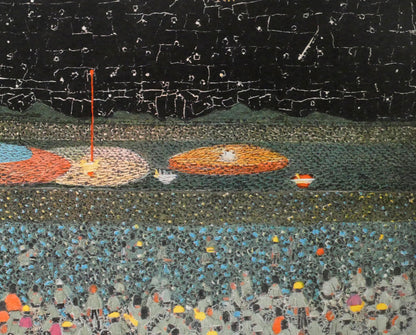 山下清「長岡の花火（大）」リトグラフ　拡大画像5