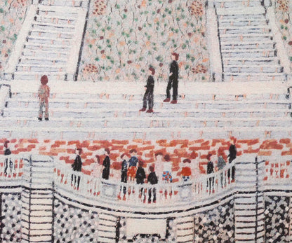 山下清「パリのサクレクール寺院」リトグラフ　拡大画像5