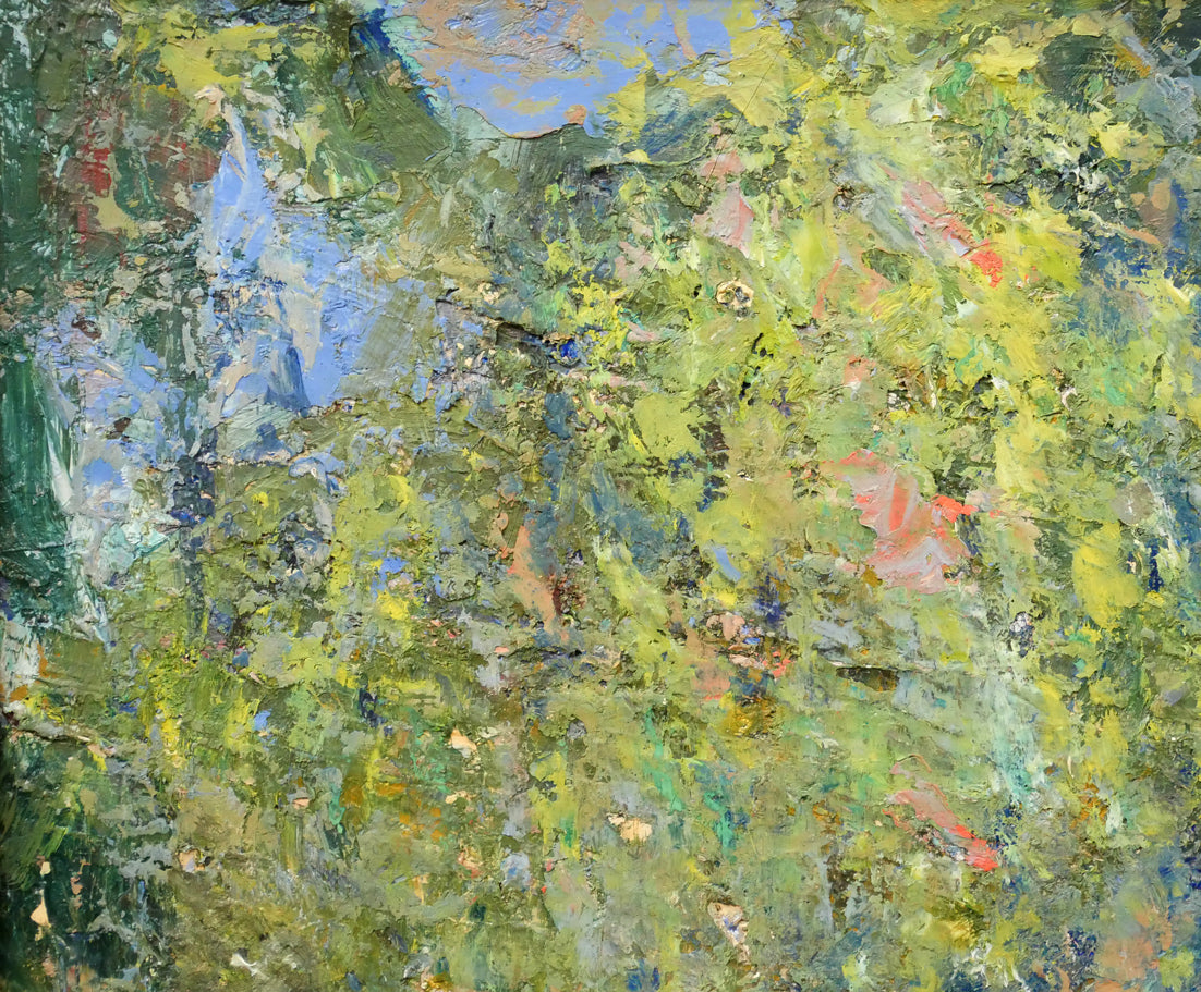 山内壮夫「ポプラ並木（北海道大学）」油絵・F3号 絵画買取・販売の