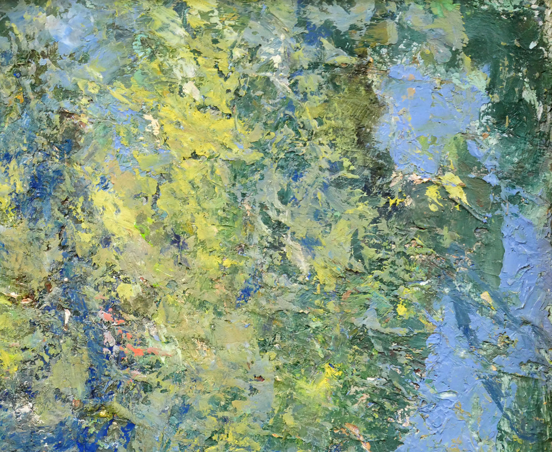 山内壮夫「ポプラ並木（北海道大学）」油絵・F3号 絵画買取・販売の