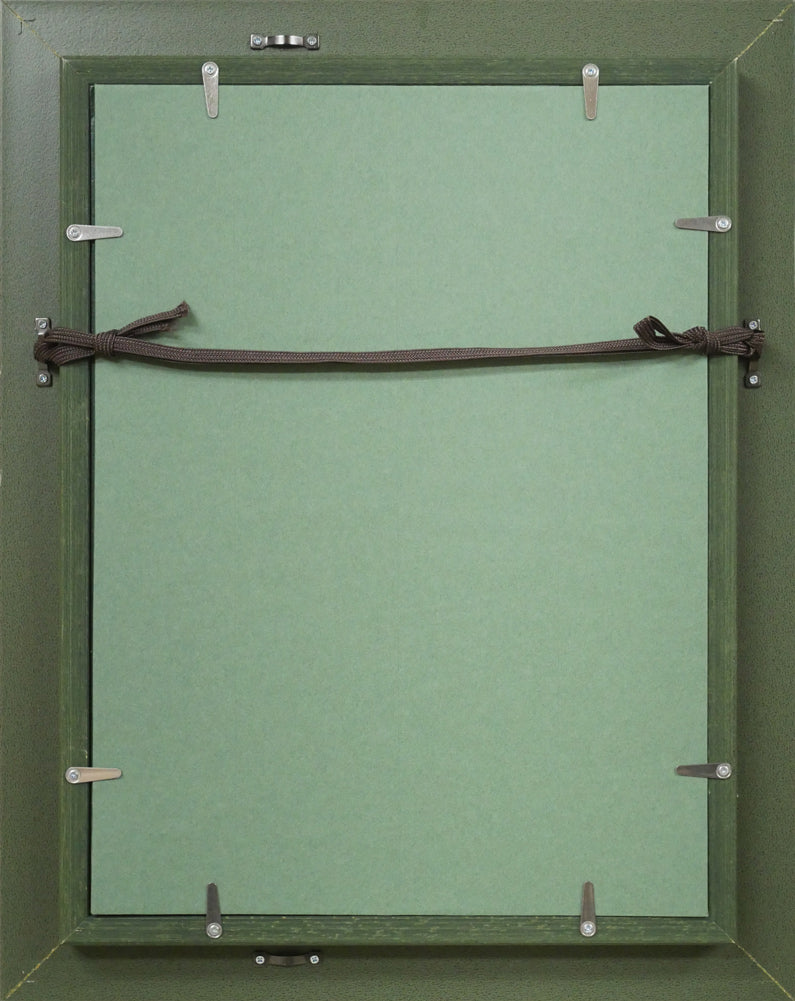 山崎貴稔「秋花」油絵・F4号　額縁裏側画像