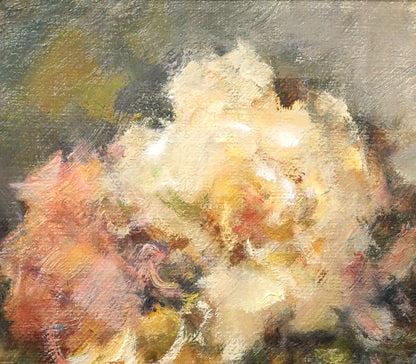 山崎翠祥「薔薇（ゴールド）」油絵・F4号　拡大画像1