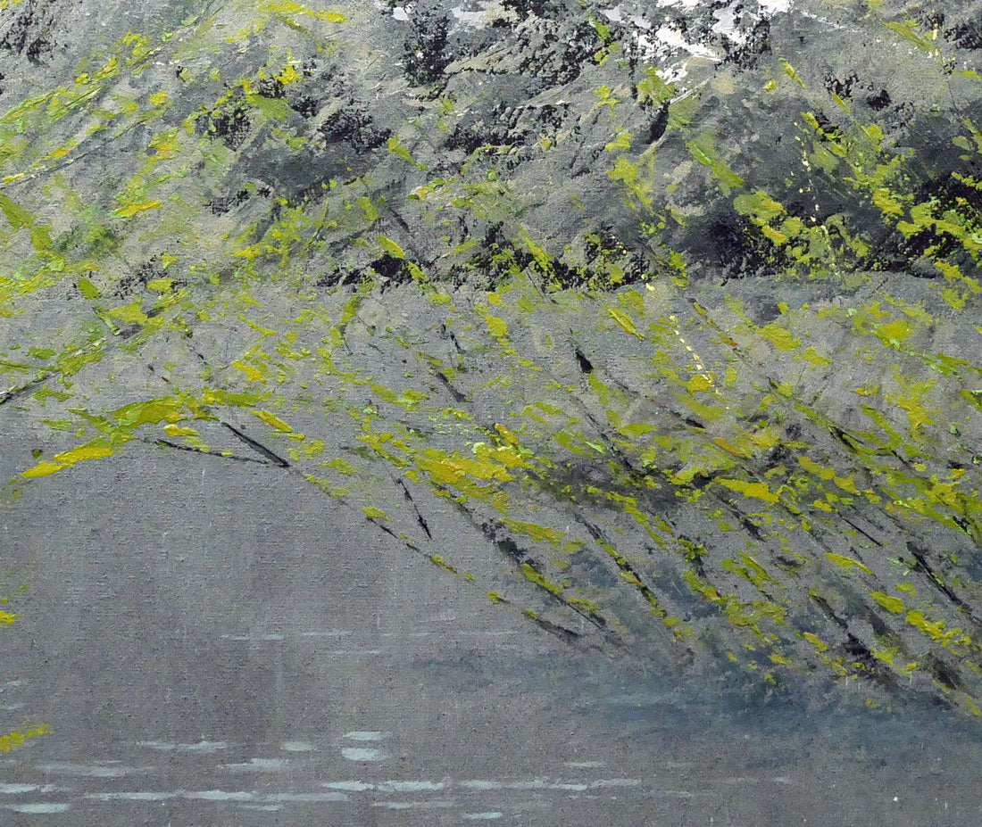 山崎貴稔「水元（公園・桜・東京）」油絵・F20号　拡大画像4