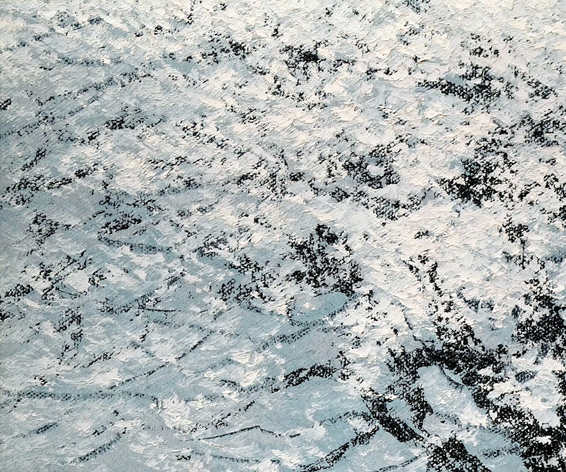 山崎貴稔「丘に咲く（桜）」油絵・F4号　拡大画像1