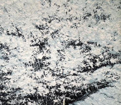 山崎貴稔「丘に咲く（桜）」油絵・F4号　拡大画像2