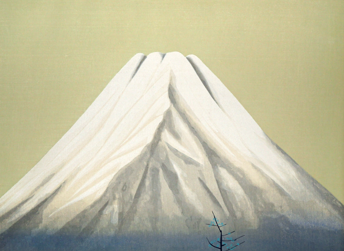 安田靫彦「黎明富岳」木版画　拡大画像1