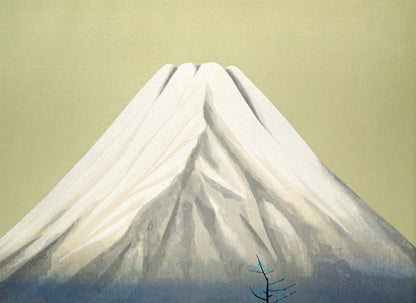 安田靫彦「黎明富岳」木版画　拡大画像1