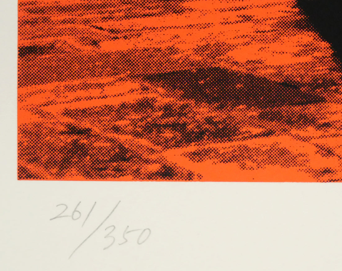 安田侃「天聖・天モク：フィレンツェ街路（2）」シルクスクリーン版画　限定番号（ed,261/350）