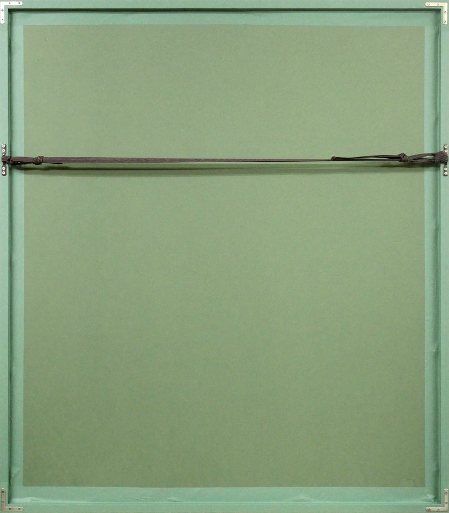 矢柳剛「作品2（「愛の動物誌」より）」シルクスクリーン版画　額縁裏側画像